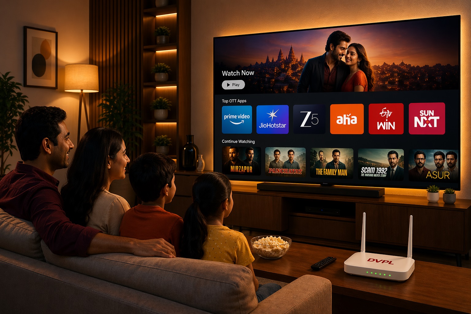DVPL Smart TV OTT Streaming in Guntur